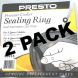 2 Pk, Presto Pressure Cooker Sealing Ring Gasket,  09918 - 0