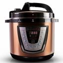 10-in-1 coppertech pressurepro 6 qt pressure cooker - multi-use programmable pressure cooker, slow cooker, rice cooker, steamer, yogurt maker, saut and warmer - copper