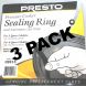 3 Pk, Presto Pressure Cooker Sealing Ring Gasket,  09918 - 0