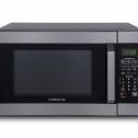 Farberware Black FMO16AHTBSD 1.6 Cu. Ft. 1100-Watt Microwave Oven with Smart Sensor Cooking, ECO Mode and LED Lighting, Black Stainless Steel