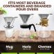 Goodiez Stainless Steel Pour Over Coffee Dripper Maker for Chemex Hario v60 Bodum - 3