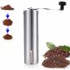 Manual Coffee Grinder Stainless Steel Burr Grinder Portable, Compact and Reusable for Camping Travel - 0
