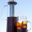 Cold Brew Coffee Maker - 1 Liter Iced Coffee Maker -Borosilicate Cold Brew Pitcher with Removable Laser Cut Stainless Steel Cold Brew Coffee Filter
