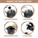 OPUX Heavy Grade French Press, Stainless Steel Insulated Press Pot with 4-Layer Filter System, Rust-Free, Dishwasher Safe, 100% No Grounds in Coffee, Includes 2 Extra Filters (Black) - 2