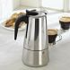 Stainless Steel Moka Espresso Coffee Pot Maker Percolator Stovetop 6 Cup - 0