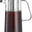 Osaka Glass Cold Brew Coffee Maker with Airtight Seal, 1L / 34oz Pitcher w/ Removable Stainless Steel Filter, Brew Iced Coffee & Tea