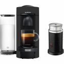 De'Longhi Nespresso VertuoPlus Coffee & Espresso Single-Serve Machine in Black Matte and Aeroccino Milk Frother in Black