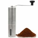 Manual Coffee Grinder - Conical Burr Mill & Brushed Stainless Steel - Burr Coffee Grinder for Aeropress, Drip Coffee, Espresso, French Press, Turkish Brew