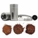 Manual Coffee Grinder - Conical Burr Mill & Brushed Stainless Steel - Burr Coffee Grinder for Aeropress, Drip Coffee, Espresso, French Press, Turkish Brew - 1