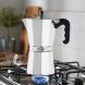 VonShef Stovetop Aluminium Espresso Maker Moka Pot, Chrome, 12 Espresso Cup Capacity - 3