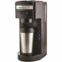 Brentwood TS-114 K-Cup Single Serve Coffee Maker with Travel Mug, Black