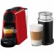 Nespresso by De'Longhi Essenza Mini Single-Serve Espresso Machine in Ruby Red and Aeroccino Milk Frother in Black - 1
