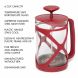 Primula Tempo French Press, Premium Filtration with No Grounds, Heat Resistant Borosilicate Glass, 8 Cup, Red - 1