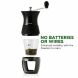 Ovente Burr Manual Coffee Grinder 12 Gram Capacity, Stainless Steel Material with Compact and Portable Features, Perfect Grinding for Easy Fresh Espresso, Dry Herbs, Black (CGM130B) - 1
