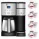 Cuisinart SS-20 Coffee Center 10-Cup Thermal Single-Serve Brewer Coffeemaker Silver (SS-20) with Victor Allen Colombian Single Serve Brew Cups of Coffee 12 K-Cups - 0