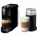 Breville Nespresso Essenza Mini Single-Serve Machine in Piano Black and Aeroccino Milk Frother in Black