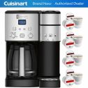 Cuisinart 12-Cup Coffee Maker and Single-Serve Brewer, Stainless Steel (SS-15) with 12 Bonus K-Cup Sample Pack