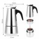 9 Cup Stovetop Espresso Maker, Moka Pot, Italian Coffee Maker Classic Cafe Percolator Maker, 430 Stainless Steel - 1