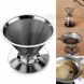 Stainless Steel Reusable Pour Over Cone Dripper Coffee Filter with Cup Stand - 1