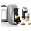Nespresso VertuoPlus Deluxe Coffee & Espresso Single-Serve Machine in Silver and Aeroccino Milk Frother by Breville