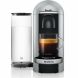 Nespresso VertuoPlus Deluxe Coffee & Espresso Single-Serve Machine in Silver and Aeroccino Milk Frother by Breville - 1