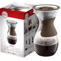 Osaka Pour Over Coffee Maker with Reusable Stainless Steel Drip Filter, 37 oz (7-Cup) Glass Carafe and Lid 'Senso-JI', Brown