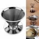 Stainless Steel Pour Over Coffee Dripper Double Layer Mesh Filter Cup Stand - 1