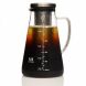 Airtight Cold Brew Iced Coffee Maker and Tea Infuser with Spout - 1.0L Ovalware RJ3 Brewing Glass Carafe with Removable Stainless Steel Filter - 0
