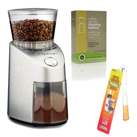 burr grinder conical capresso grinders dusting 35g grindz coffeegeek