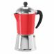 OGGI 6 Cup Cast Aluminum Stovetop Espresso Coffee Maker - Red - 0
