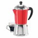 OGGI 6 Cup Cast Aluminum Stovetop Espresso Coffee Maker - Red - 1