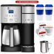 Cuisinart SS-20 Coffee Center 10-Cup Thermal Single-Serve Brewer Coffeemaker Silver (SS-20) with Stainless Steel Milk Frothing Pitcher, Reusable To Go Mug, 3 K-Cups & 1 Year Extended Warranty - 0