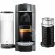 Nespresso by De'Longhi VertuoPlus Deluxe Coffee & Espresso Single-Serve Machine in Titanium and Aeroccino Milk Frother in Black - 0