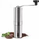 Manual Coffee Grinder, Conical Burr Mill, Brushed Stainless Steel, Adjustable Ceramic Burr Design - 0