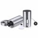 Manual Coffee Grinder, Conical Burr Mill, Brushed Stainless Steel, Adjustable Ceramic Burr Design - 1