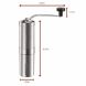 Manual Coffee Grinder, Conical Burr Mill, Brushed Stainless Steel, Adjustable Ceramic Burr Design - 2