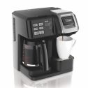 Hamilton Beach (49957) FlexBrew Coffee Maker, Single Serve & Full Coffee Pot, Compatible with Single-Serve Pods or Ground Coffee, Programmable, Black