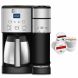 Cuisinart SS-20 Coffee Center 10-Cup Thermal Single-Serve Brewer Coffeemaker Silver (SS-20) with Victor Allen Colombian Single Serve Brew Cups of Coffee 3 K-Cups - 0