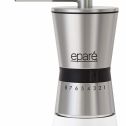 Epare Manual Coffee Grinder â€“ Conical Ceramic Burr â€“ Portable Hand Crank Mill- 15 Adjustable Settings - Stainless Steel