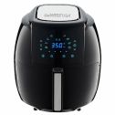GoWISE USA 5.8-Quarts 8-in-1 Air Fryer XL with 6-PC Accessory Set + 50 Recipes for your Air Fryer Book (Black)
