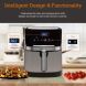 Simple Living Air Fryer, XL 5.8qt Electric Hot Digital Air Fryer & Oil Less Cooker. Stainless Steel Finish, Custom Recipe Book, 8 Presets & 1 Year Warranty - 0