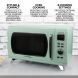 Nostalgia MCMO9FTSG Mid-Century Retro 0.9 Cu. Ft. 900-Watt Countertop Microwave Oven With LED Display, Seafoam Green - 1