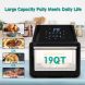 Costway 19 QT Multi-functional Air Fryer Oven 1800W Dehydrator Rotisserie w/ Accessories - 3
