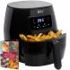 Deco Chef Digital Electric Air Fryer with Accessories and Cookbook- Air Frying, Roasting, Baking, Crisping, and Reheating for Healthier and Faster Cooking (Black) - 0