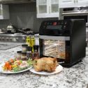 Barton 1600W Deluxe Electric Air Fryer Cooker 16-Function Menu Setting Digital Display, Black