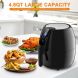 Costway 1500W Electric Air Fryer 4.8 Quart Touch LCD Screen Black - 3