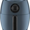 Elite Gourmet 2.1qt Hot Air Fryer with Adjustable Timer and Temperature for Oil-free Cooking, Blue Grey