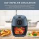 Elite Gourmet 2.1qt Hot Air Fryer with Adjustable Timer and Temperature for Oil-free Cooking, Blue Grey - 2