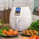 3.7 Quart Digital Air Fryer Oil-Less w/ Recipes Book, 1500W - White - 1