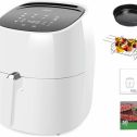 Erommy Air Fryer, 7.5 Quart Electric Hot Air Fryers Oven Oilless Cooker with LCD Digital Screen and Nonstick Frying Pot,1700W 8 in 1 Large Fast Hot Oven & Oiless Cooker,50 Recipe Cookbook,
